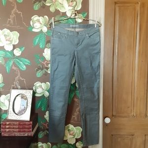 ROCK & REPUBLIC Berlin Silver Skinny Coated Jeans Size 10